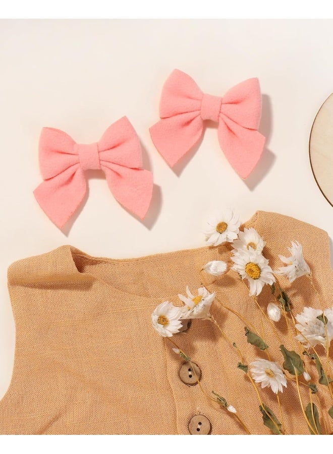 Jollybows 40PCS 2.8" Baby Girls Hair Bows Alligator Clips Woolen Hair Barrettes Hair Accessories for Little Girls Toddlers Teens Kids - Image 3