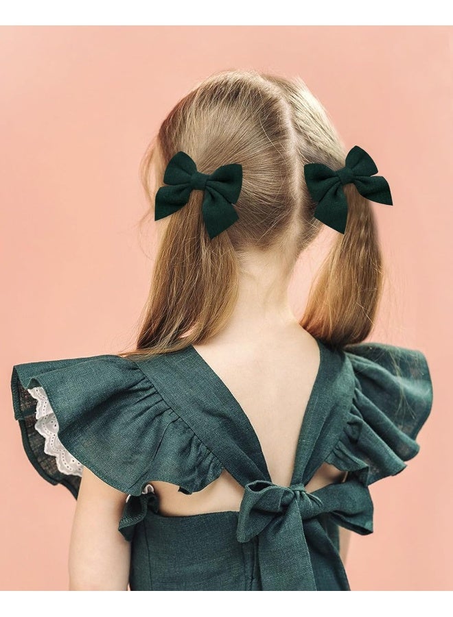 Jollybows 40PCS 2.8" Baby Girls Hair Bows Alligator Clips Woolen Hair Barrettes Hair Accessories for Little Girls Toddlers Teens Kids - Image 5