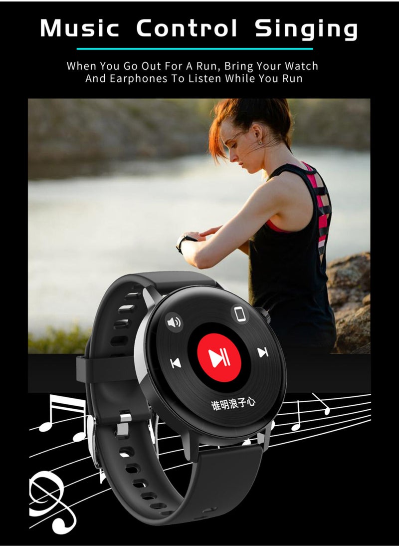 Generic F22R Smart Watch Men BT Call Blood Sugar Calculator Body Temperature Monitor IP67 Waterproof Sport Smartwatch Black  - Image 3