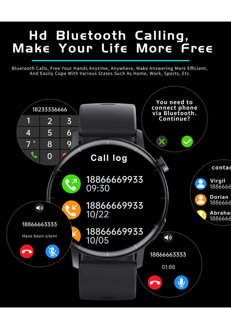Generic F22R Smart Watch Men BT Call Blood Sugar Calculator Body Temperature Monitor IP67 Waterproof Sport Smartwatch Black  - Image 5