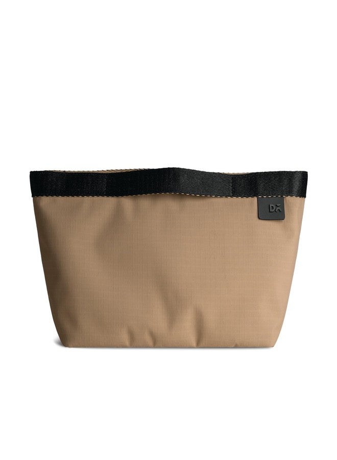DailyObjects Medium Pivot Carry All Pouch for Men and Women |Multi Storage Slip Pockets |Lightweight|Water Repellent|Portable| Recycled Nylon Zippered| Concealed Handles| for Daily Use/Travel (Beige) - Image 1