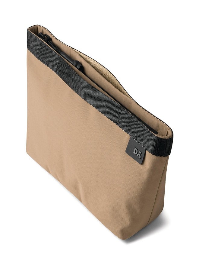 DailyObjects Medium Pivot Carry All Pouch for Men and Women |Multi Storage Slip Pockets |Lightweight|Water Repellent|Portable| Recycled Nylon Zippered| Concealed Handles| for Daily Use/Travel (Beige) - Image 2
