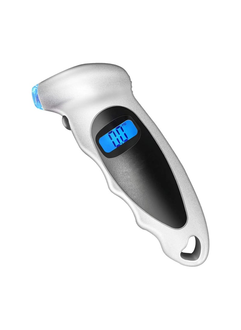 Loquat Digital Tire Pressure Gauge, 150PSI 4 Setting for Cars, Trucks and Bicycles, Backlit LCD and Anti-Skid Grip for Easy and Accurate Reading - Image 1