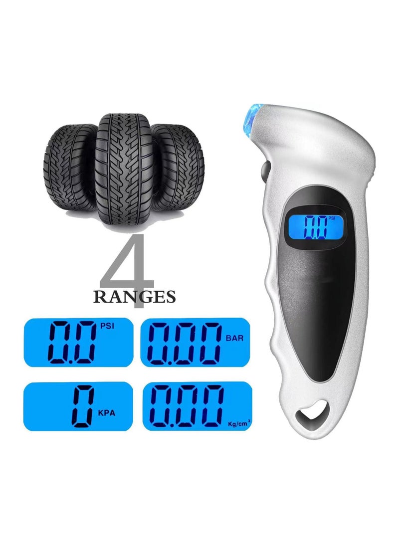 Loquat Digital Tire Pressure Gauge, 150PSI 4 Setting for Cars, Trucks and Bicycles, Backlit LCD and Anti-Skid Grip for Easy and Accurate Reading - Image 4
