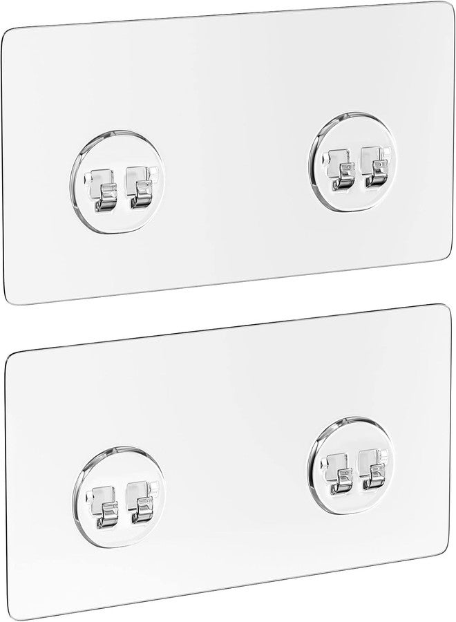 OMAIRA Adhesive[2 Pack] for Shower Caddy, Strong Adhesive Strip with 2 Hooks for Shower Organizer, Bearing 40 LB