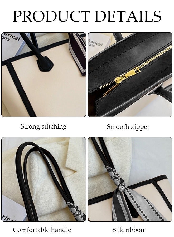 DUNISO Womens Shoulder Tote Bag Faux Leather Handbag for Women Large Capacity Messenger Fashionable Travel Shoulder Bag for Ladies Girls College Students - Image 3