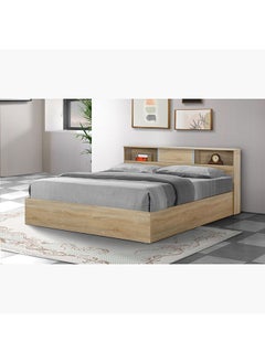 Home Box Oasis Cambridge Queen Bed With Sliding Door Storage Headboard 222.5x83x168.5 cm, Mattress Size - 160x200cm  - Image 1