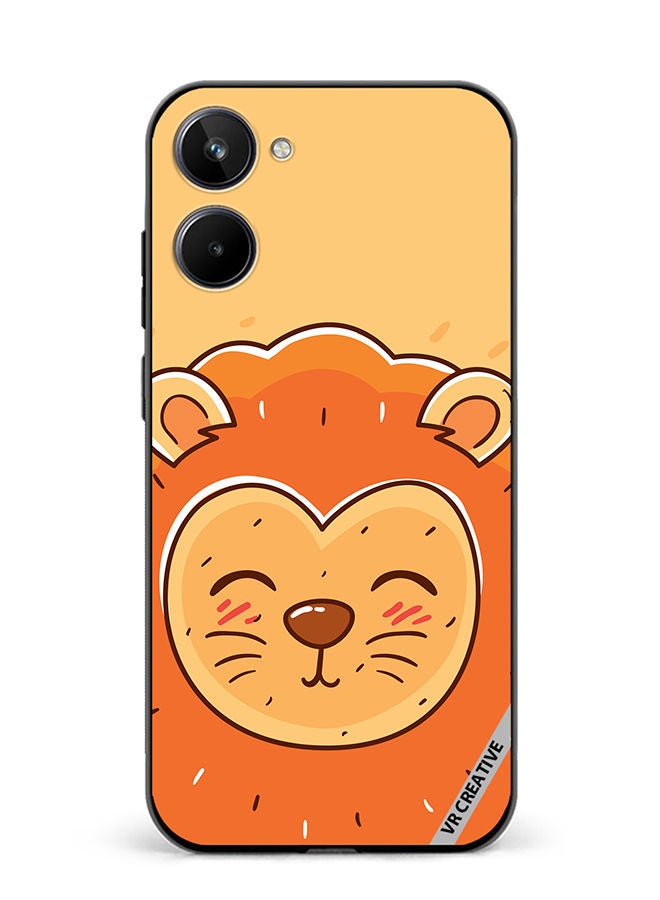 VR CREATIVE Protective Case Cover For Realme 10 Sleeping Lion Design Multicolour - Image 1