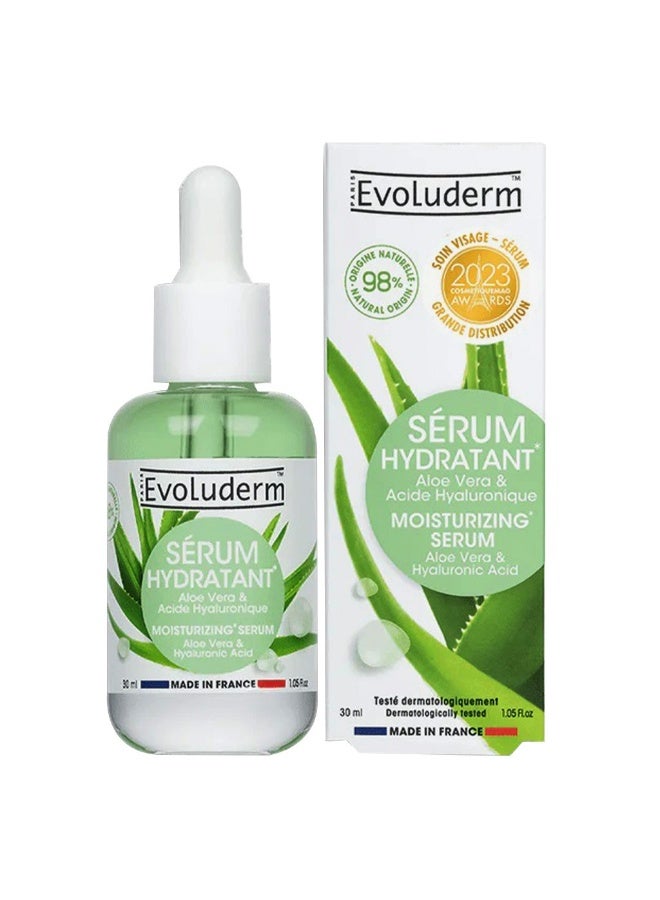 Evoluderm Moisturizing Face Serum With Aloe Vera And Hyaluronic Acid For Skin Hydration 30 ML