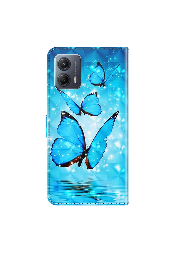 S-TOP Case For Motorola Moto G54 3D Painting Pattern Flip Leather Phone Case - Image 3