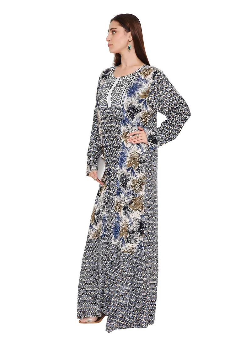 هانا آند سارا long traditional arabic kaftan jalabia dress