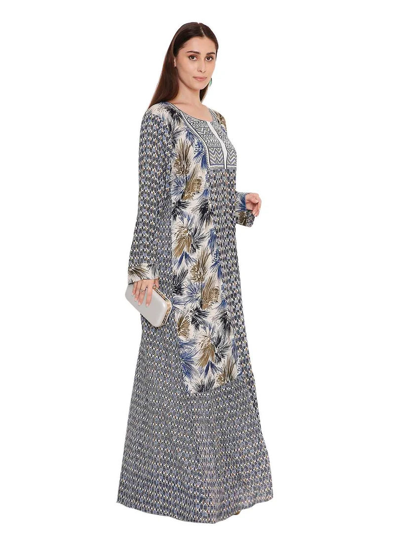 هانا آند سارا long traditional arabic kaftan jalabia dress