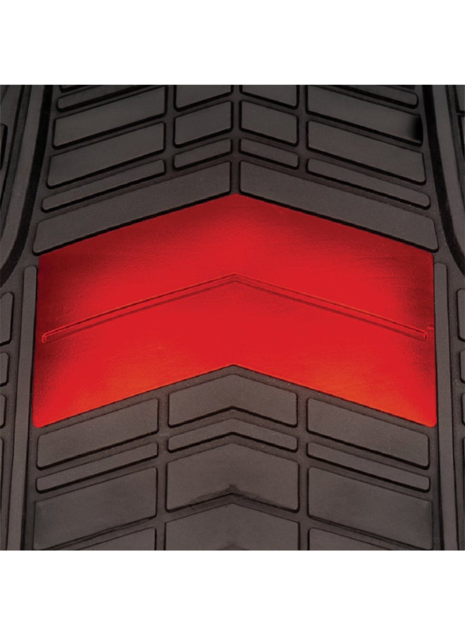 ريد بول أوراكل ريسينغ سجادة أرضيات السيارات شديدة التحمل 3 قطع بمقاس عالمي أسود وأحمر 80 × 4 × 50 سم RBCMHD005BR - Image 5