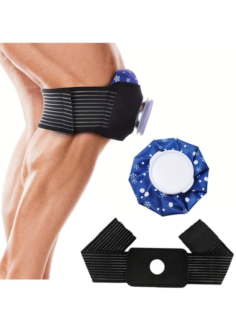 Mmmon Reusable Ice Cold Pack with Elastic Breathable Support Wrap, Ice Pack Ice Compress Bag Reusable Cold and Hot Compress to Reduce Fever and Cool Down  - Image 1