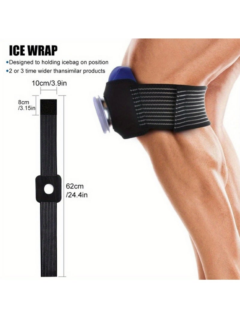 Mmmon Reusable Ice Cold Pack with Elastic Breathable Support Wrap, Ice Pack Ice Compress Bag Reusable Cold and Hot Compress to Reduce Fever and Cool Down  - Image 3