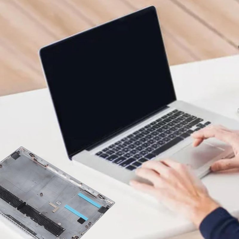 Yoga 520 14IKB 5 1470 Laptop Bottom Base Cover Silver Cooling Case with Vent Holes - Image 3