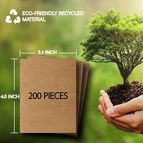 ANSSDO Premium Kraft Brown Corrugated Pads - 200 Packs, 3.5x4.5 Inch, Bulk Flat Cardboard Sheets for T-Shirts, Shipping, Mailing, Cardboard Crafts - Image 5