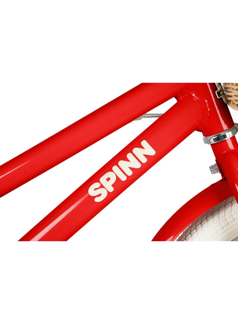 SPINN Pixie 1 Kids Bike 16″ Red — Aluminum Frame, 1 Speed, Training Wheels, for Ages 3–6 - Image 2