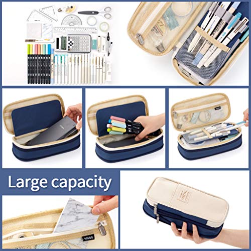 EASTHILL Big Capacity Pencil Pen Case Office College School Large Storage High Capacity Bag Pouch Holder Box Organizer Blue - Image 4