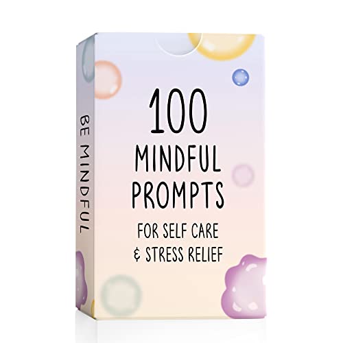 The Idea Space BEST 100 Mindful Prompts for Self Care Stress Relief Cards to Reduce Anxiety Increase Relaxation Perfect Mindfulness Gift Beyond Positive Affirmations Meditations For Kids Teens Adults - Image 1