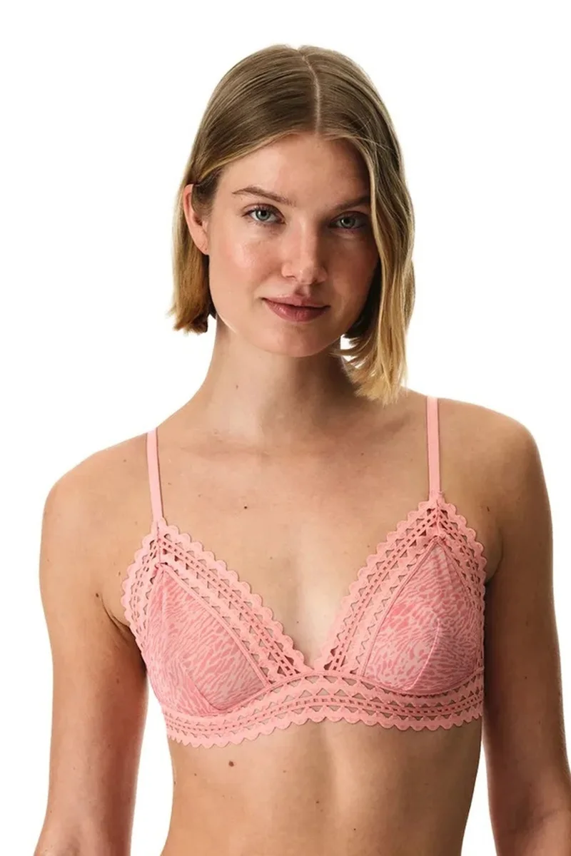 Penti PENTI Triangle Mesh Leopard Print Bra
