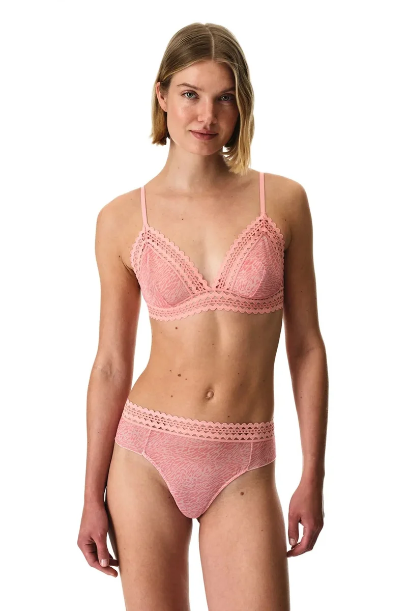 Penti PENTI Triangle Mesh Leopard Print Bra