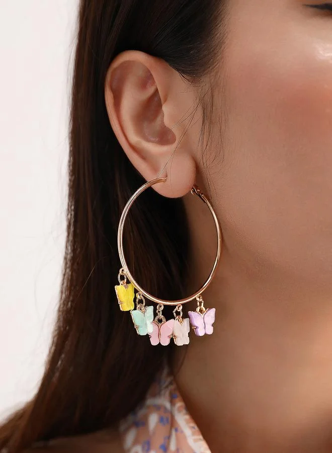 Take Two Butterfly Hoop Earrings