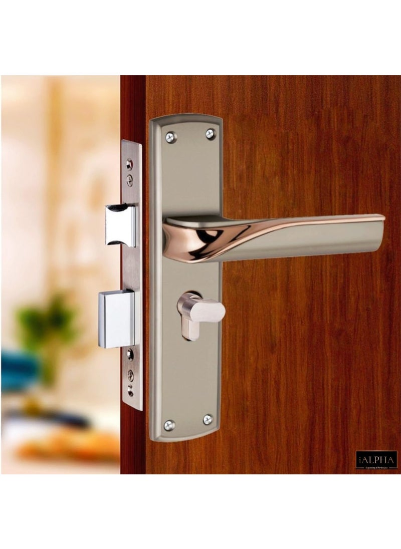 iALPHA - iALPHA Legend with 5 Years Warranty Premium Mortise Door Lock SetHighSecuring LockMain Door Lock Handle Set6Lever Lock Mechanism with Brass and Zinc and Cylinder with 3 Keys - Image 1