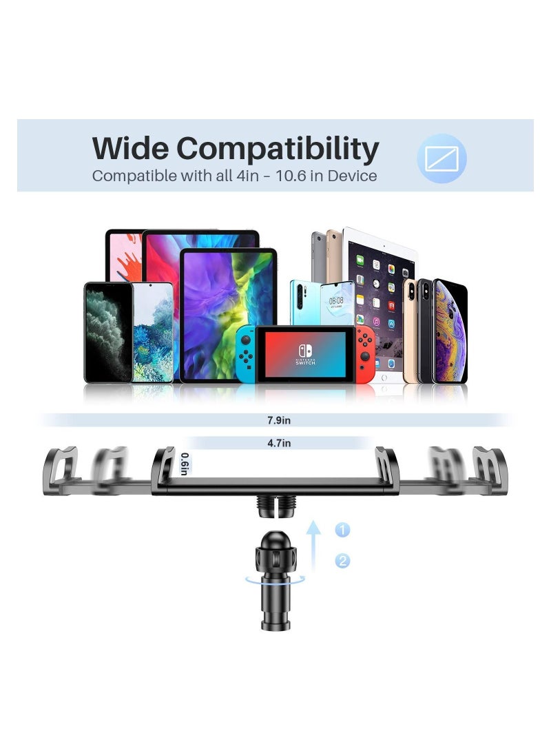 Generic - Floor Stand Tablet Stand and Mobile Holder Floor Desk Sofa Bed Stand Adjustable Portable Foldable Gooseneck 360 Rotating Long Arm 4 to11 inches - Image 1