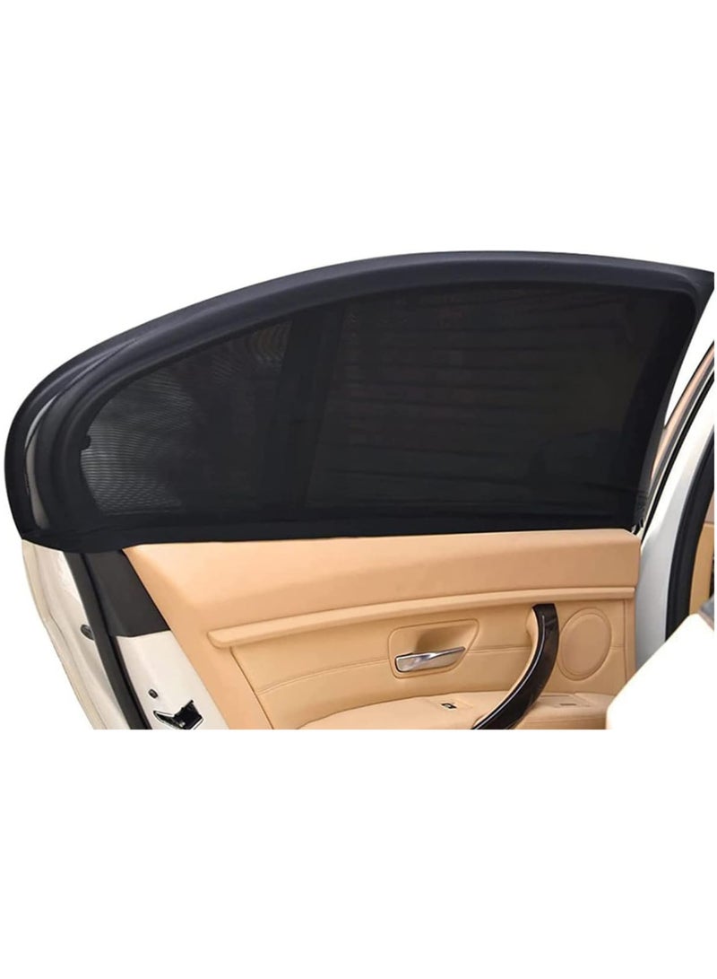 إي سي في في ستارة نافذة سيارة للأطفال قابلة للتعديل، ستائر شبكية قابلة للتنفس، شبكة نافذة، باب خلفي للسيارة، شبكة تخييم خارجية، حماية من الوهج والأشعة فوق البنفسجية | كبيرة - Image 1