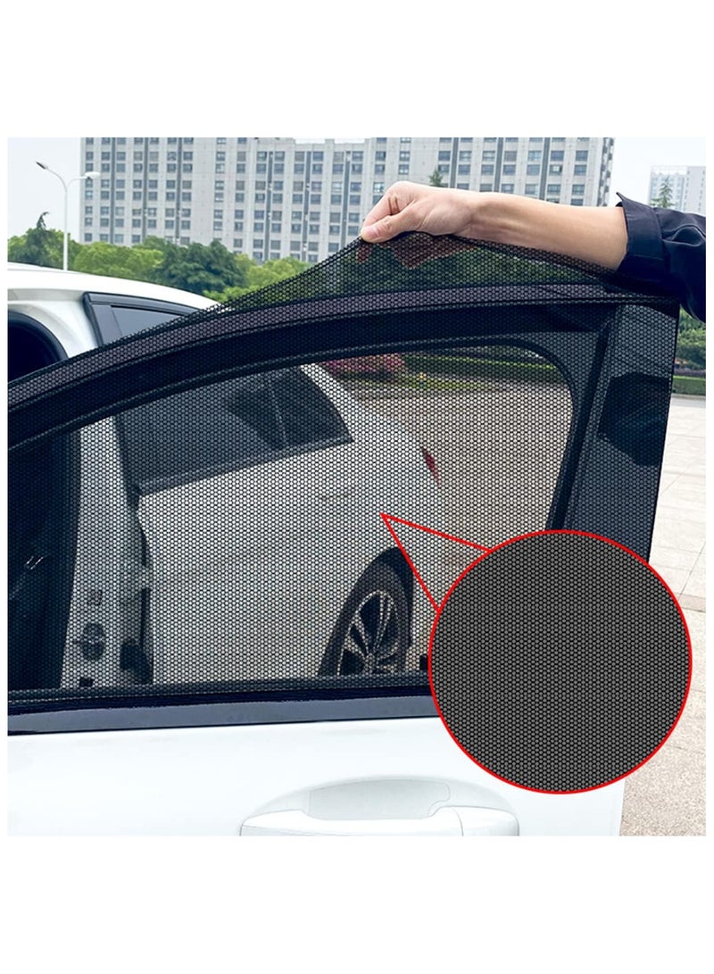 إي سي في في ستارة نافذة سيارة للأطفال قابلة للتعديل، ستائر شبكية قابلة للتنفس، شبكة نافذة، باب خلفي للسيارة، شبكة تخييم خارجية، حماية من الوهج والأشعة فوق البنفسجية | كبيرة - Image 4