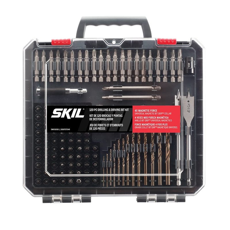 SKIL 120pc Drilling and Screw Driving Bit Set with Bit Grip SMXS8501