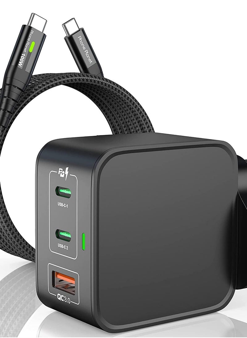 Generic - 100W USB C Fast Cable with E-Marker Chip[2M] and 65W GaN [PD+PPS] Wall Charger 3 - Image 1