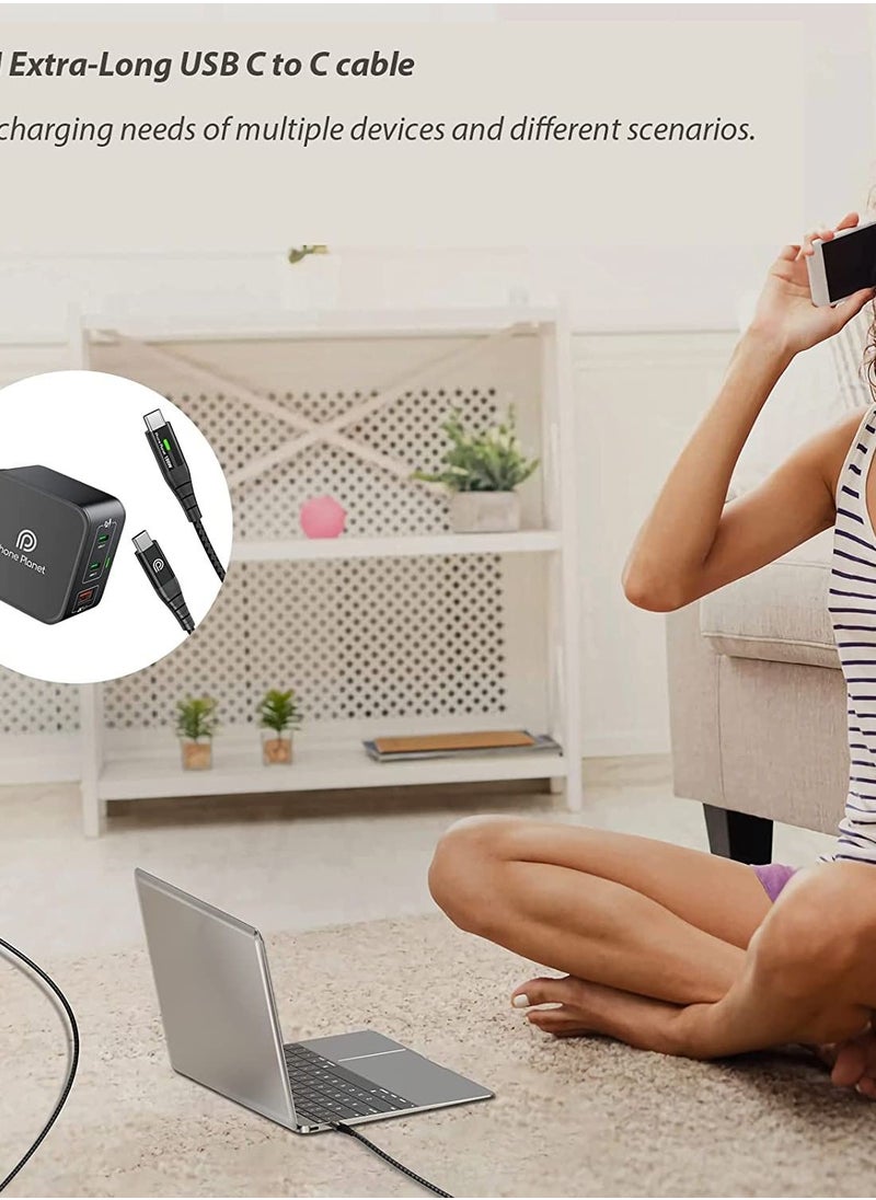 Generic - 100W USB C Fast Cable with E-Marker Chip[2M] and 65W GaN [PD+PPS] Wall Charger 3 - Image 1