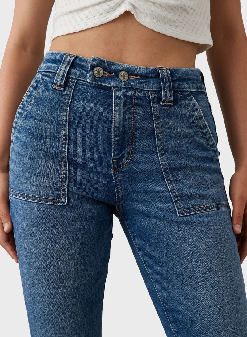 امريكان ايجل High Waist Flared Jeans