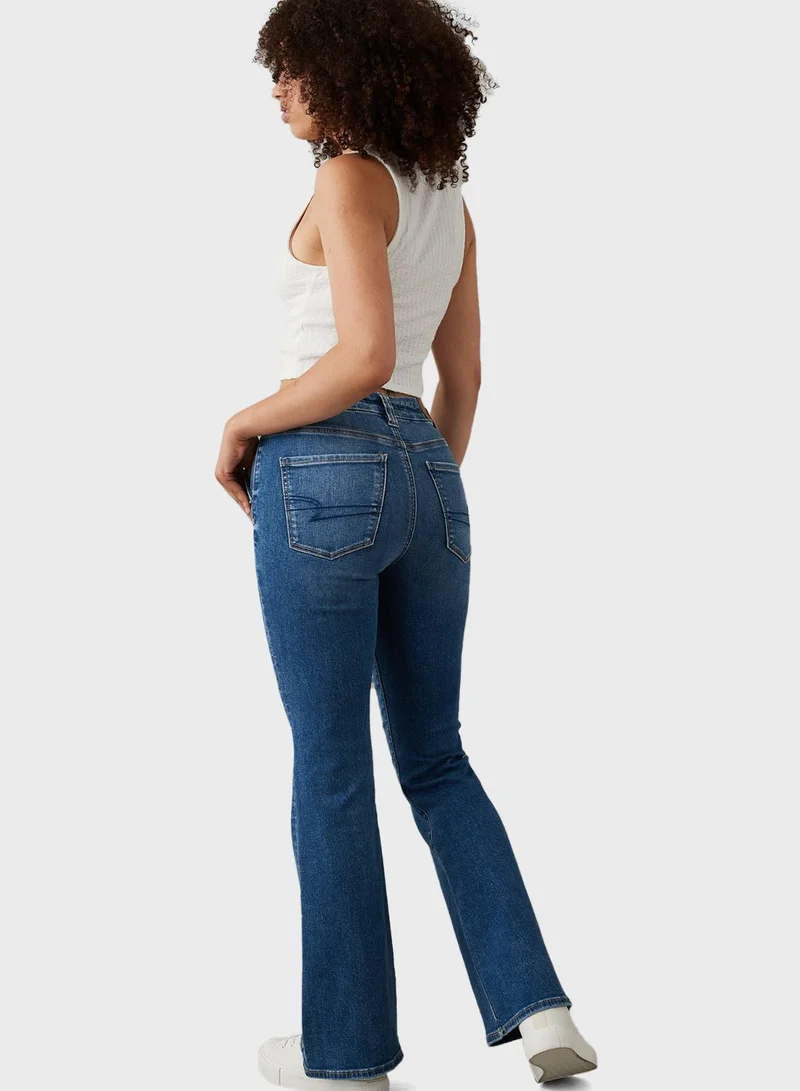 امريكان ايجل High Waist Flared Jeans