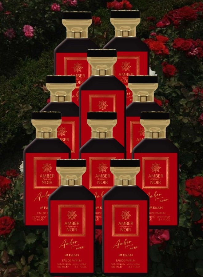 فاان 10 قطع عطر عنبر فورإفر نوار 100مل - Image 1