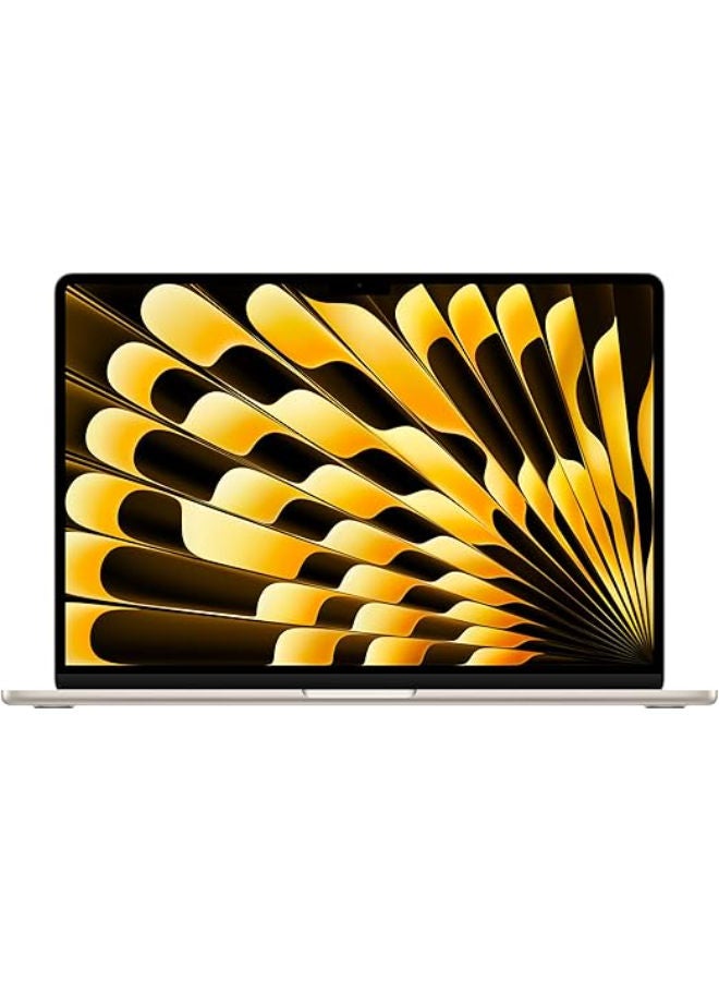 Apple MacBook Air Laptop with 15 Inch| M4 chip 10‑core GPU|16GB RAM| 512GB SSD |Starlight | English Starlight