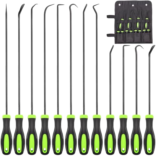 Doaho 12PCS Automotive Hook and Pick Tool SetLong Mini Precision Puller Remover Tool Kit for Auto ORingSeal Gasket RemovalMechanic Professional ToolsCar Repair Essentials - Image 1