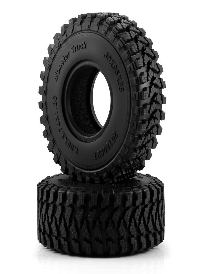 MORFUM 4PCS 1.55 inch Mud Wheel Tyre Terrain Crawler Tires with Foam Insert 95 * 35mm Soft Rubber Tyres Compatible with 1/18 Axial UTB18 Capra RC Crawler Car Axial AX90069 UTB18 MST JIMNY - Image 5