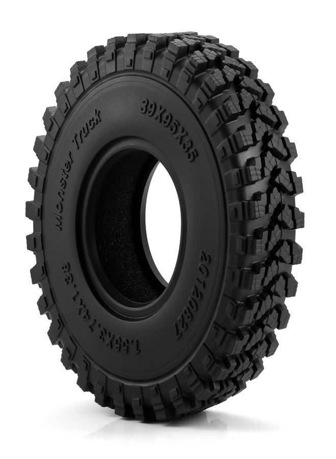 MORFUM 4PCS 1.55 inch Mud Wheel Tyre Terrain Crawler Tires with Foam Insert 95 * 35mm Soft Rubber Tyres Compatible with 1/18 Axial UTB18 Capra RC Crawler Car Axial AX90069 UTB18 MST JIMNY - Image 4