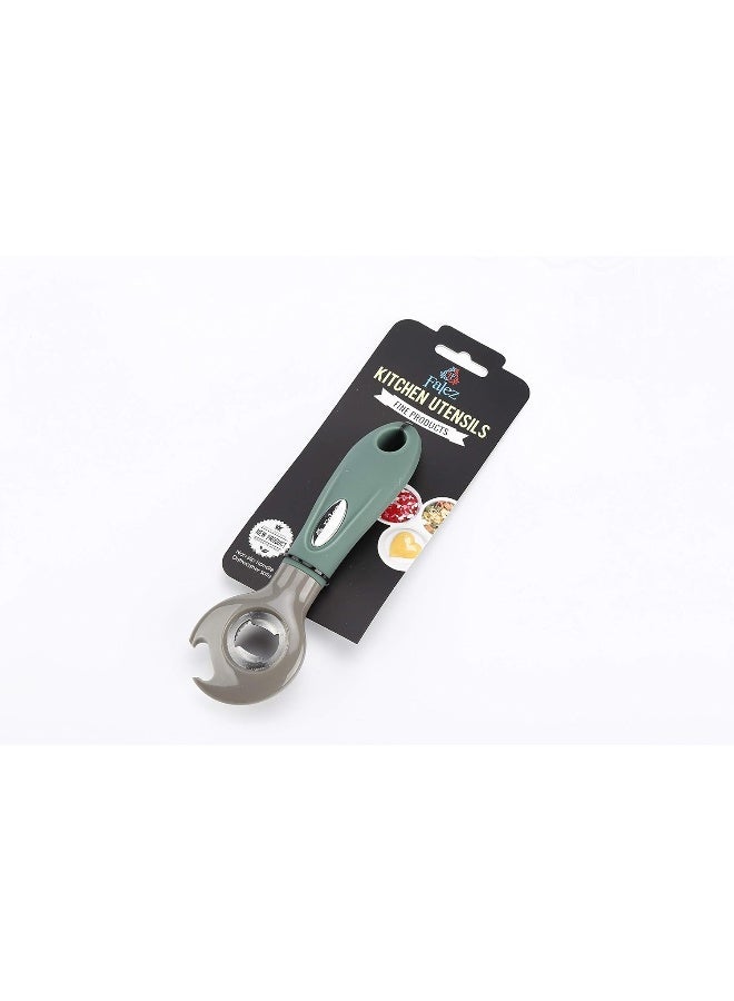 Falez Nylon/Stainless Steel Bottle Opener, Green/Grey - Image 1