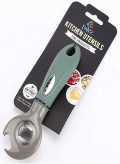 FALEZ Falez Nylon/Stainless Steel Bottle Opener, Green/Grey  - Image 5