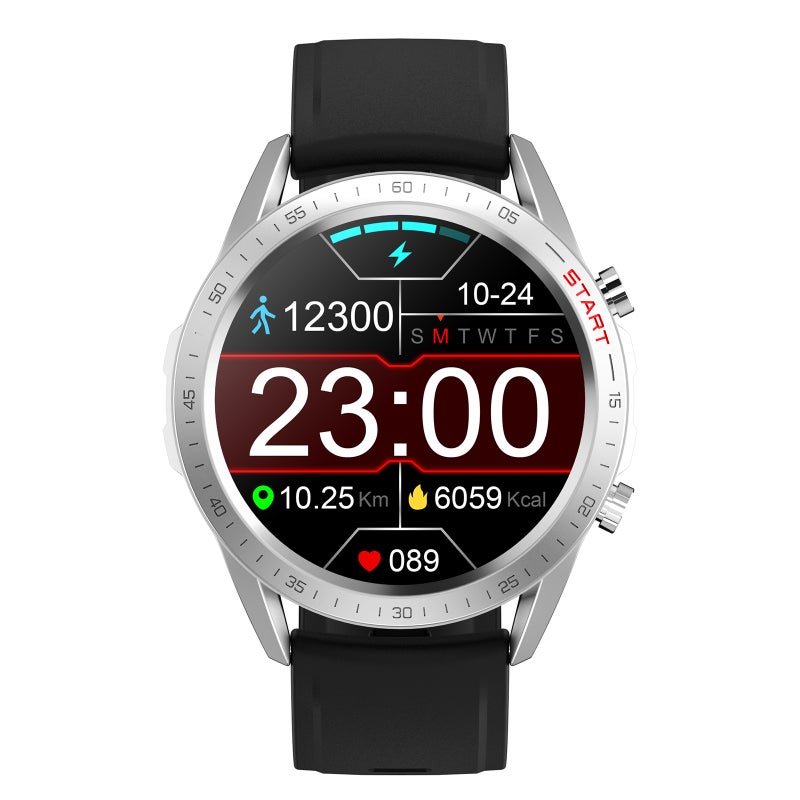 Smart Watch: 1.32" Round IPS True Color Screen, IP68 Waterproof, Ultra-thin Silver Wristwatch - Exquisite Metal Craft, Health Monitor, Dynamic Scrolling UI for Daily Sports & Lifestyle Tracking - Image 1