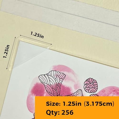 Lineco Acid-Free Archival Polypropylene Mounting Corners, Self Adhesive and Pressure Sensitive, 1.25", for Artwork Pictures and Documents (Qty:256) - Image 2