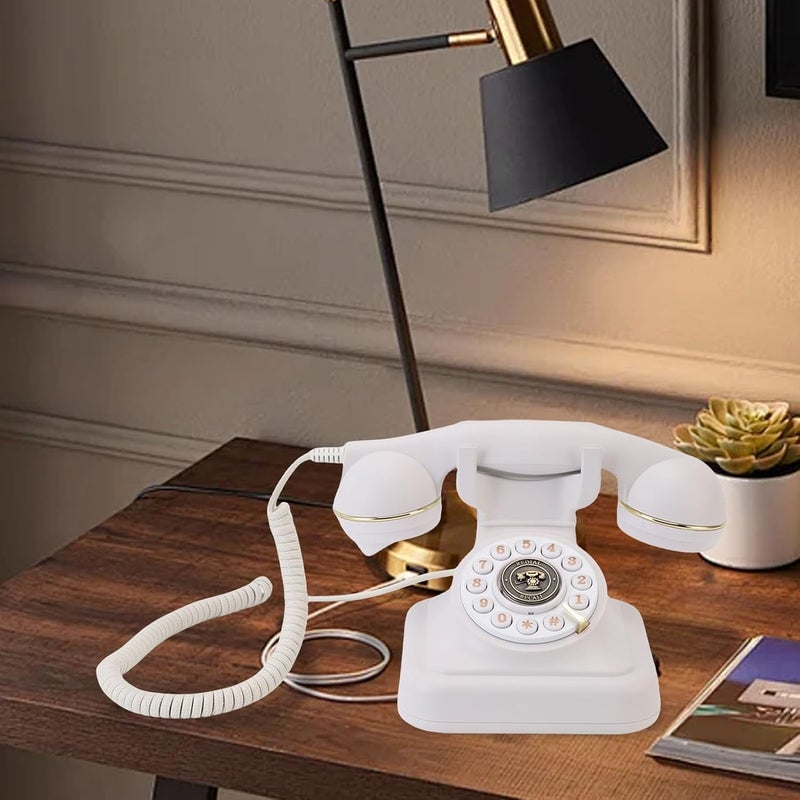 Luocute Audio Guestbook Retro Phone, Leave Message Voicemail on 32GB Card for Wedding, Birthday, Anniversary, Parties with Retro, Vintage Style, Home or Hotel Use (White) - Image 2