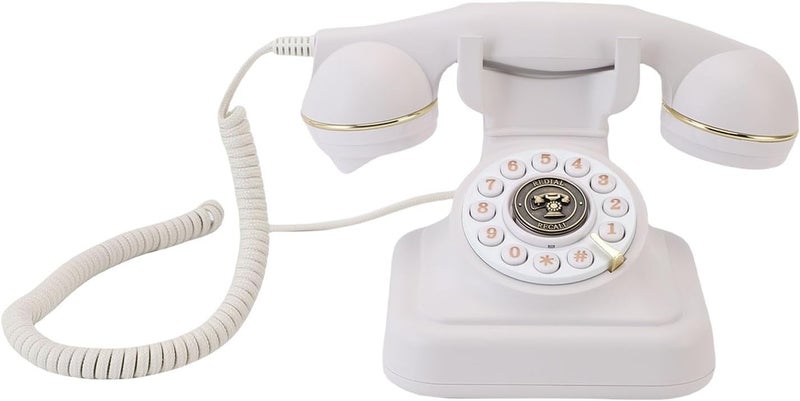 Luocute Audio Guestbook Retro Phone, Leave Message Voicemail on 32GB Card for Wedding, Birthday, Anniversary, Parties with Retro, Vintage Style, Home or Hotel Use (White) - Image 1
