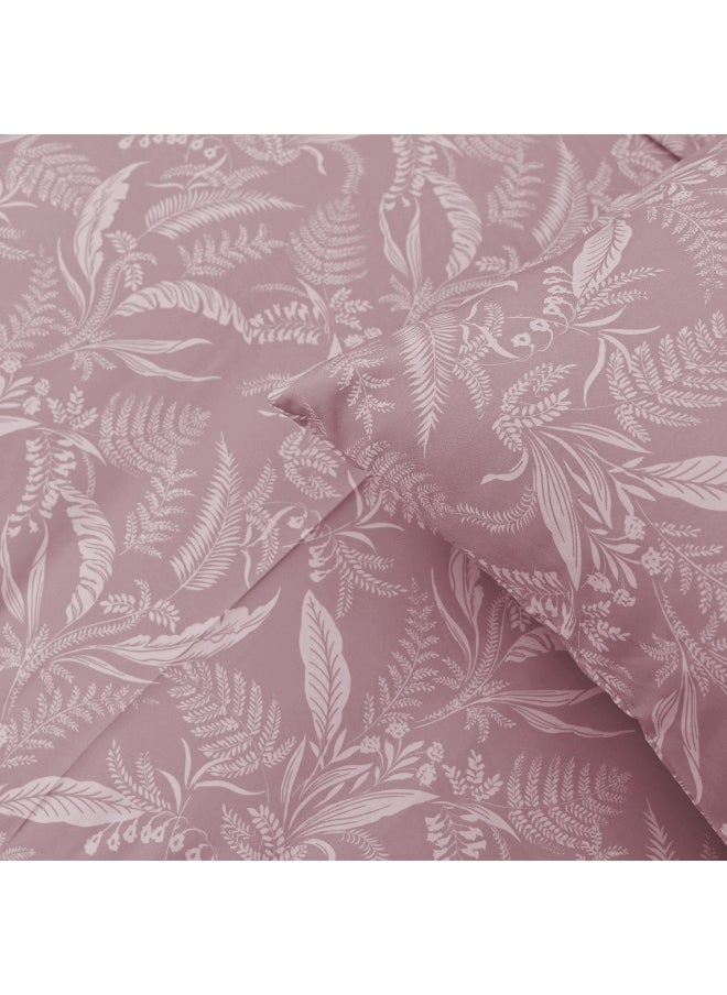MORANO Morano Sofia Bedsheet Set Made from Microfiber Material with a Cotton-Like Touch for a Soft and Breathable Feel, Ideal for Double Beds, Measuring 240 x 260 CM, Includes Pillowcases, Summerfield, Rose  - Image 1
