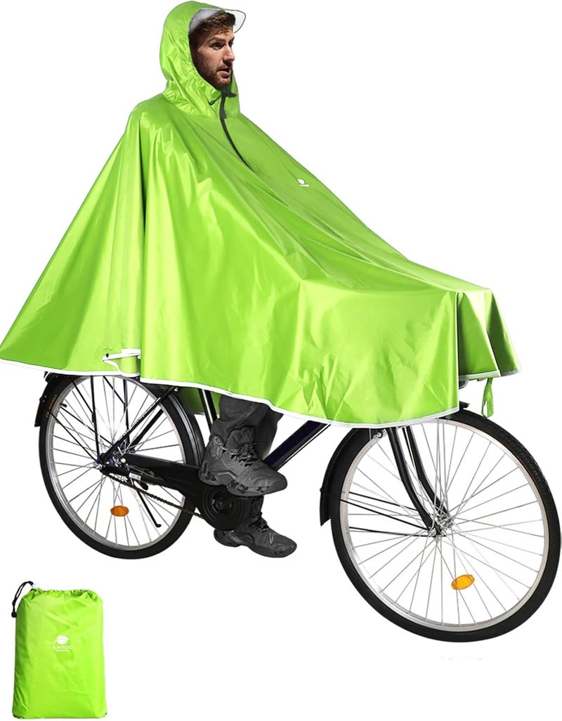 Anyoo Waterproof Rain Poncho Bike Bicycle Rain Capes Lightweight Compact Reusable for Adults - Image 1
