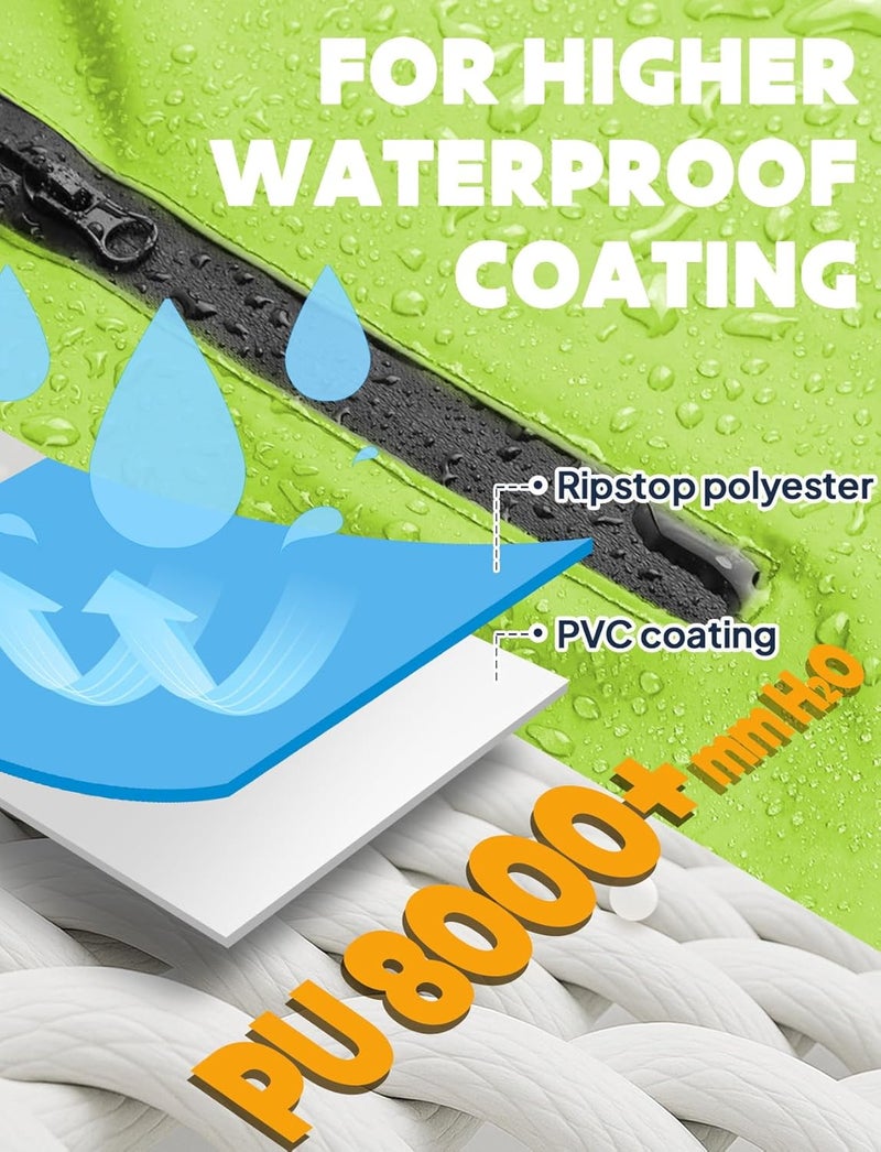 Anyoo Waterproof Rain Poncho Bike Bicycle Rain Capes Lightweight Compact Reusable for Adults - Image 3